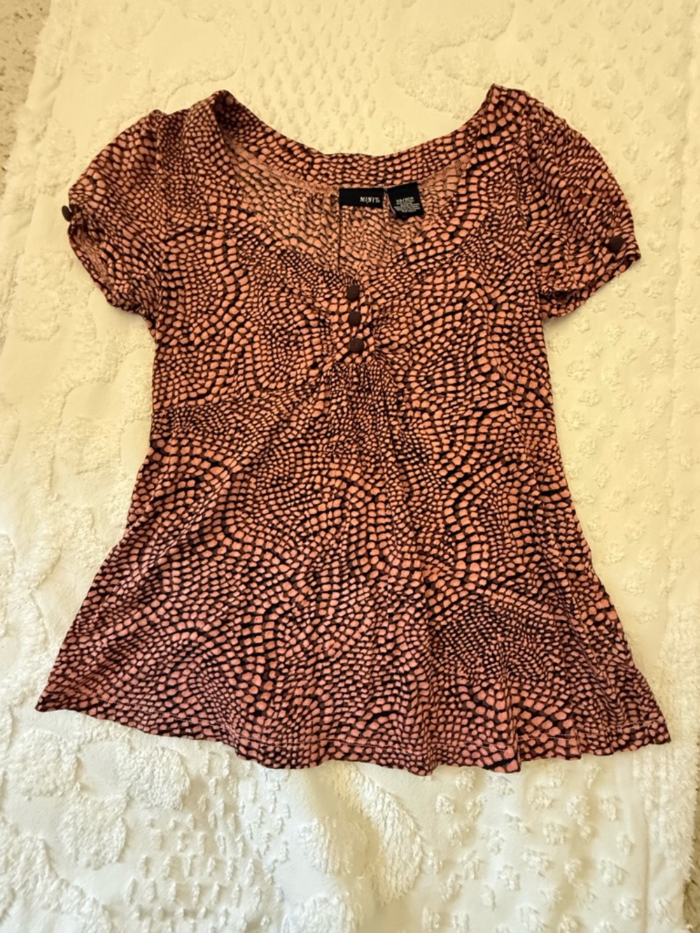 MixIt Women’s Patterned Short Sleeve Top